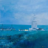 Bridget Macdonald, The Blue Hour, 2016, oil on linen, 51 x 51 cm