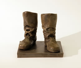Liane Lang, Boots, 2013, cold cast bronze, edition of 3, 20 x 20 x 25 cm, £3,400