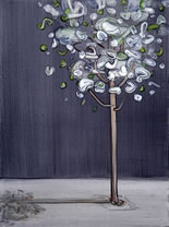 Mimei Thompson, Blossom Tree, 2013, oil on canvas, 40 x 30 cm