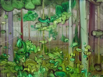 Mimei Thompson, Forest Painting, 2015, oil on canvas, 60 x 80 cm