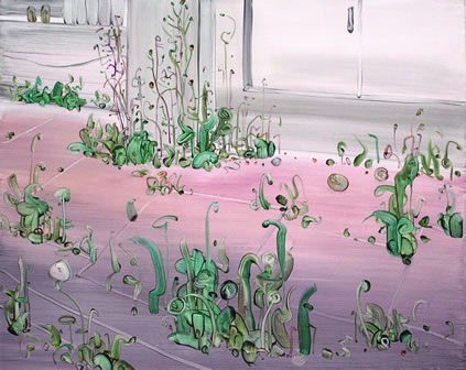 Mimei Thompson, Weeds (Forecourt), 2013, oil on canvas, 80 x 100 cm