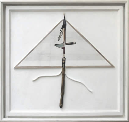 Will Maclean, Schematic Skate, 2010, found objects and mixed media, 70 x 76 x 7 cm