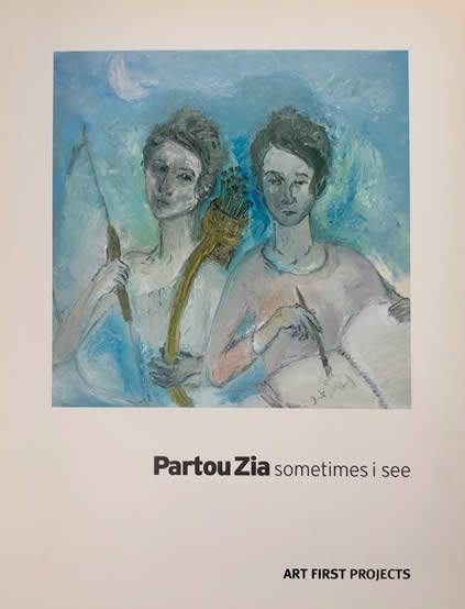 Partou Zia sometimes i see catalogue cover. Image: Sharp Words, 2006, oil on canvas, 100 x 100 cm