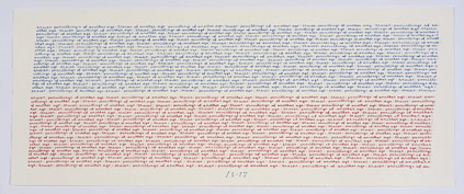 Simon Lewty, Traces: Pencillings of Another Age, 2017, ink on paper, 32 x 79.5 cm