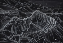 Wilhelmina Barns-Graham, Lava Forms 3, 1993, chalk on paper, 28.4 x 41.2 cm