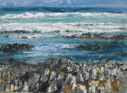 Donald Teskey, Cape Aguhas III, 2024, acrylic on paper, 76 x 105 cm
