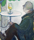 Kate McCrickard, Man with Beer Glass, 2015, oil on canvas, 80 x 60 cm