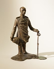 Liane Lang, Recycled, Otto von Bismarck, melted down by the new communist government in East Germany, bronze, ed. of 3, 30 x 10 x 10 cm