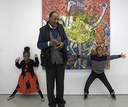 Louis Maqhubela with his grandchildren, Art First 2014