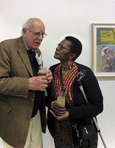 Robert Loder, patron and collector with Tana Maqhubela, Art First 2014