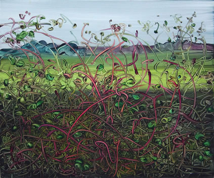 Mimei Thompson, Brambles, 2016, oil on canvas, 50 x 60 cm