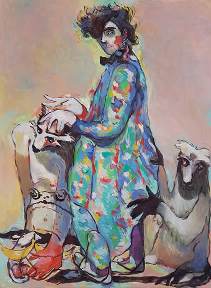 Kate McCrickard, Witch with Three Husbands, 2023, oil on linen, 130 x 97 cm