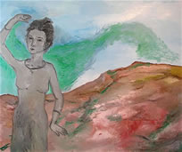 Partou Zia, Green Breath, 2006, oil on canvas, 152 x 183 cm