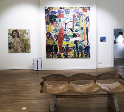 Falmouth Art Gallery installation with Partou Zia and Gillian Ayres