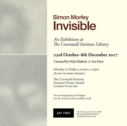 Simon Morley Invisible exhibition invitation